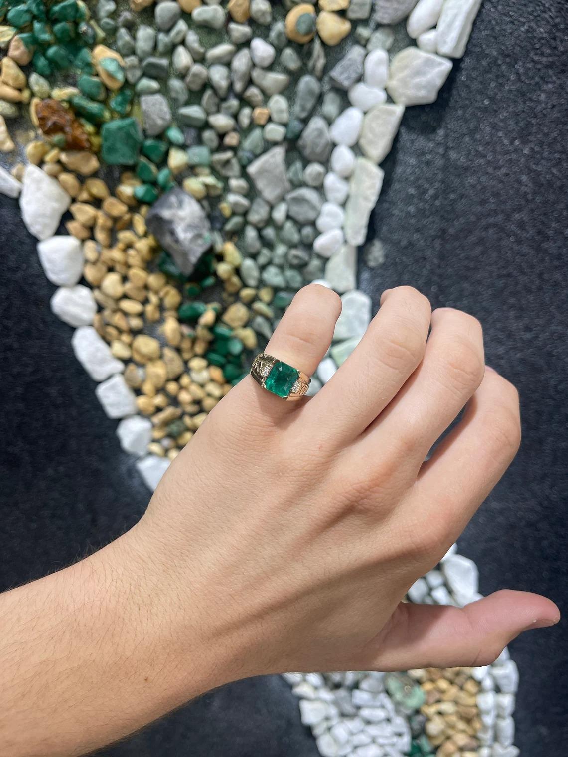 statement mens emerald rings