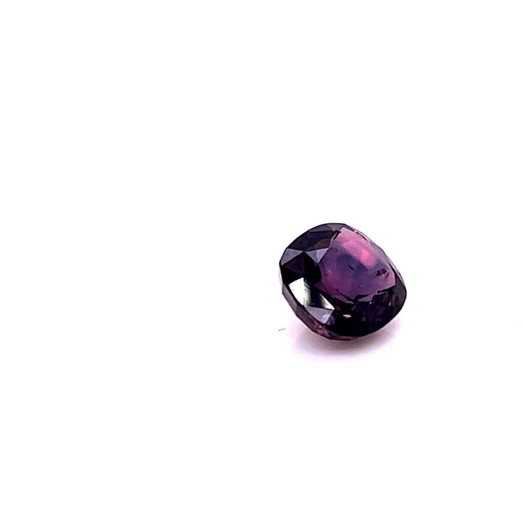 Contemporary 3.32 Carat Cushion cut Purple Sapphire   For Sale