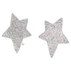 3.32 carat Diamond Shooting Star Earrings in Platinum