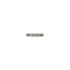 3.32 Carat Emerald Ring Band in 18Karat Yellow & White Gold