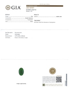 GIA Certified 3.32 Carat Imperial Jadeite and Diamond Ring in 18k White Gold