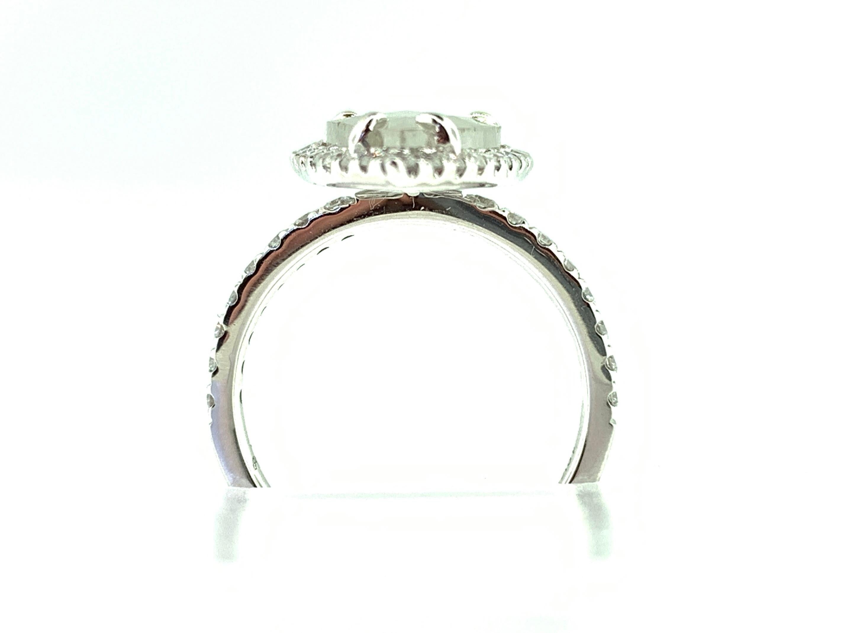 3,32 Karat Rosenschliff Birne Diamantring im Angebot 1