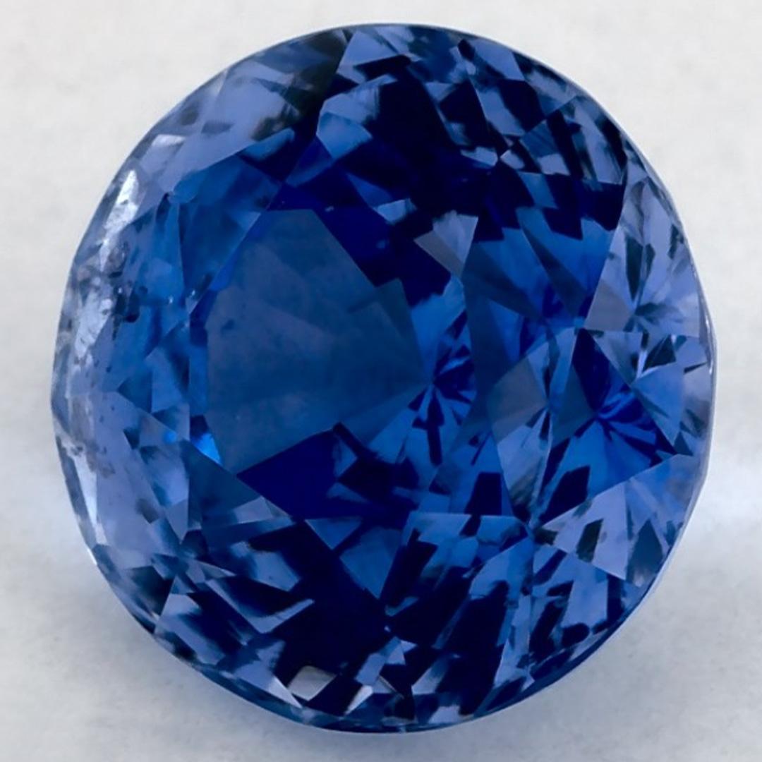3.32 Ct Blue Sapphire Round Loose Gemstone Corte redondo en venta