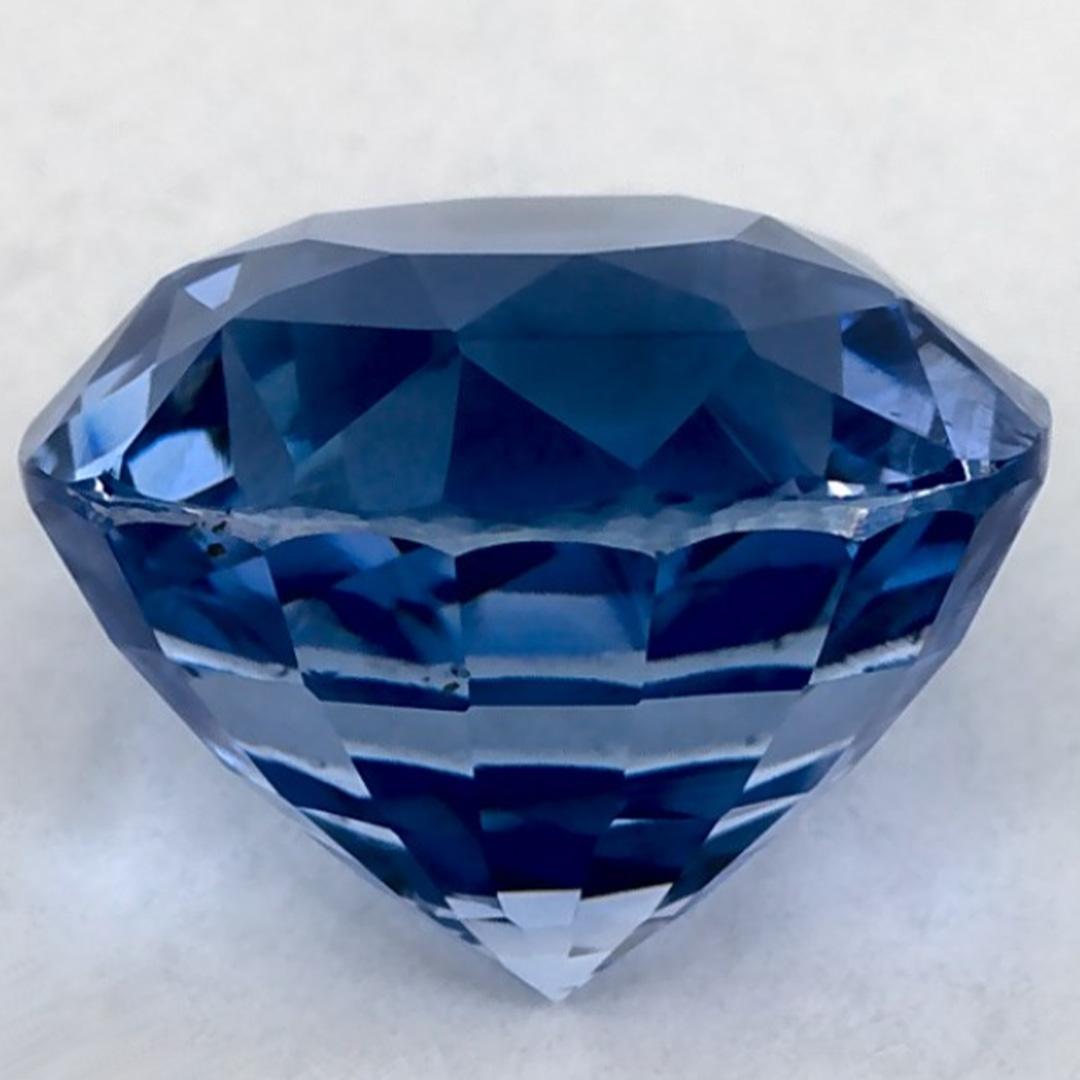 3.32 Ct Blue Sapphire Round Loose Gemstone en Nuevo estado para la venta en Fort Lee, NJ