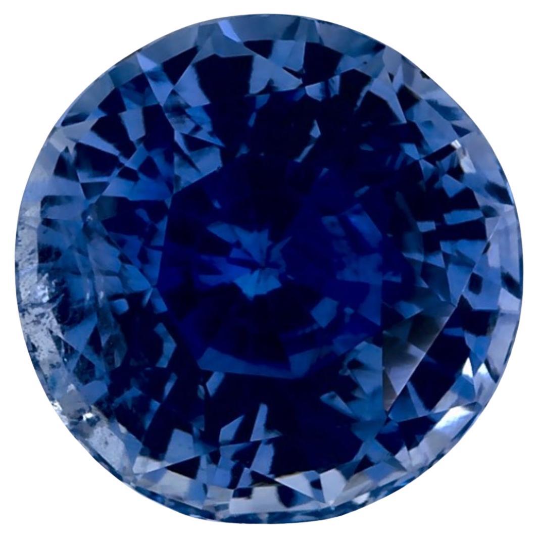 3.32 Ct Blue Sapphire Round Loose Gemstone