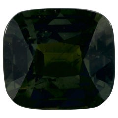 3.32 Ct Green Sapphire Cushion Loose Gemstone