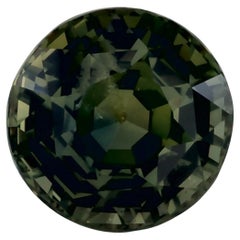 3.32 Ct Green Sapphire Round Loose Gemstone (Saphir vert rond en vrac)