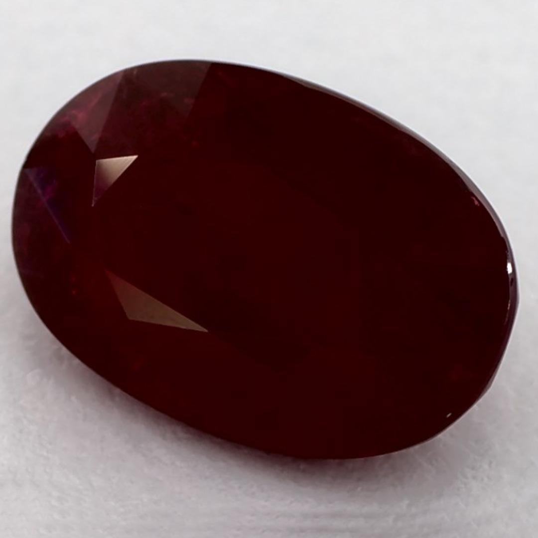Oval Cut 3.32 Ct Ruby Oval Loose Gemstone For Sale