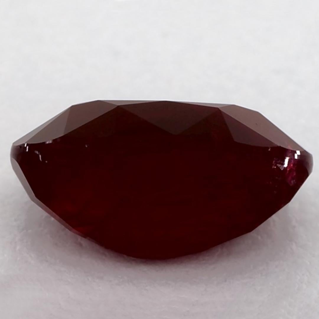 3.32 Ct Ruby Oval Loose Gemstone In New Condition For Sale In Fort Lee, NJ