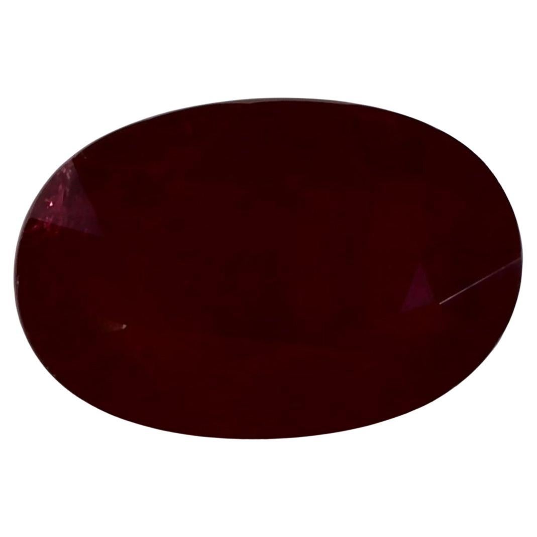 3.32 Ct Ruby Oval Loose Gemstone For Sale