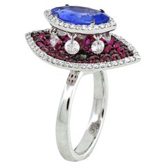3.32 cts of Ruby and Sapphire and 0.75 cts of Diamond Ring