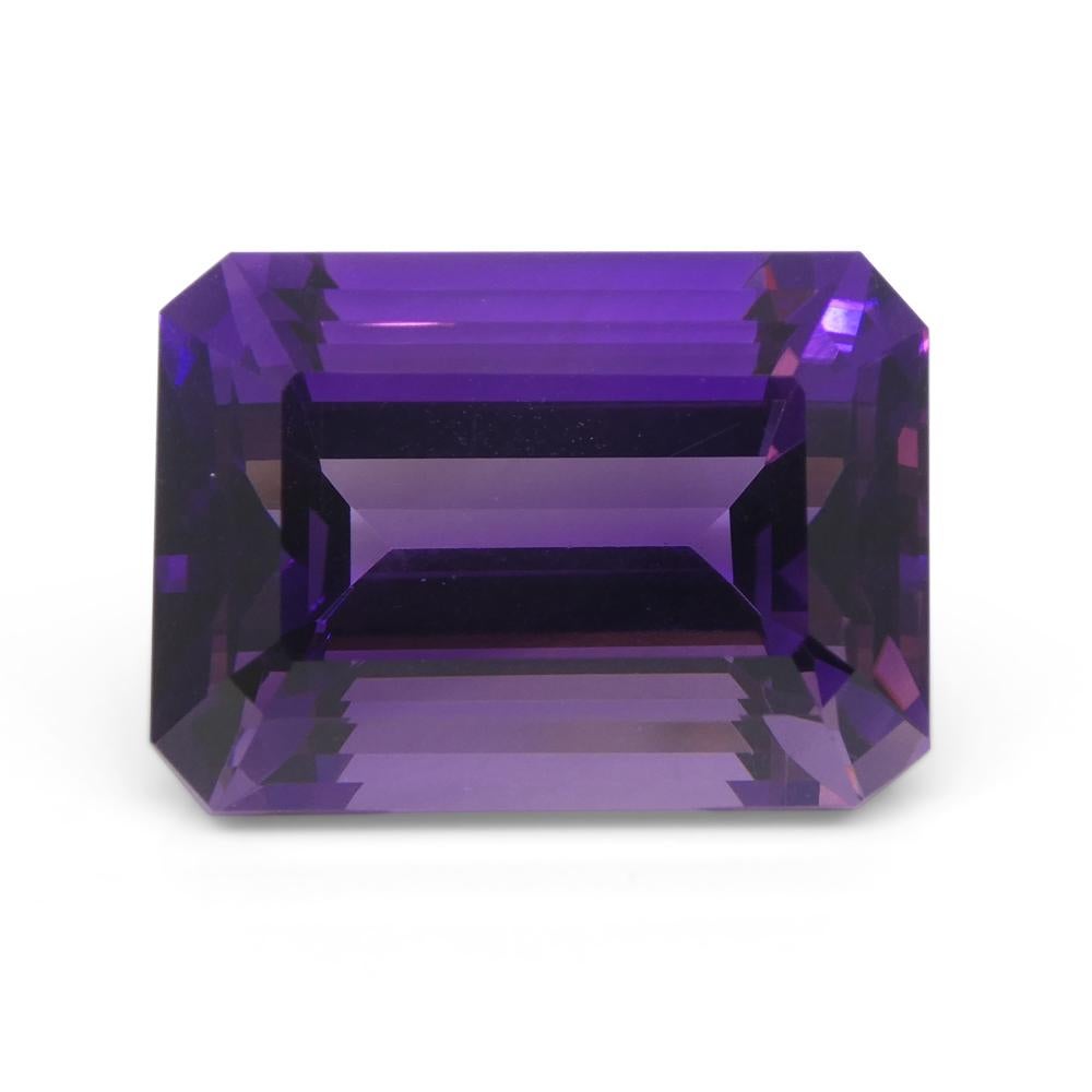 33.29ct Emerald Cut Purple Amethyst from Uruguay For Sale 8