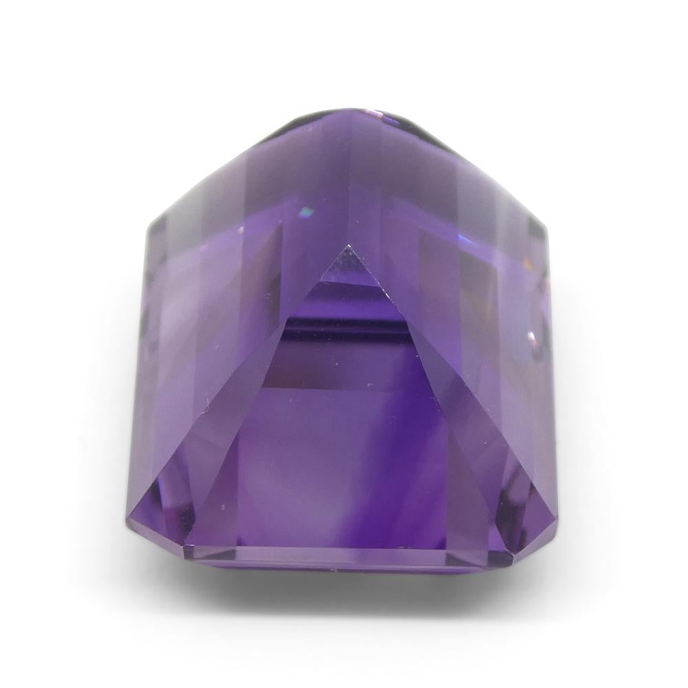 33.29ct Emerald Cut Purple Amethyst from Uruguay In New Condition For Sale In Toronto, Ontario