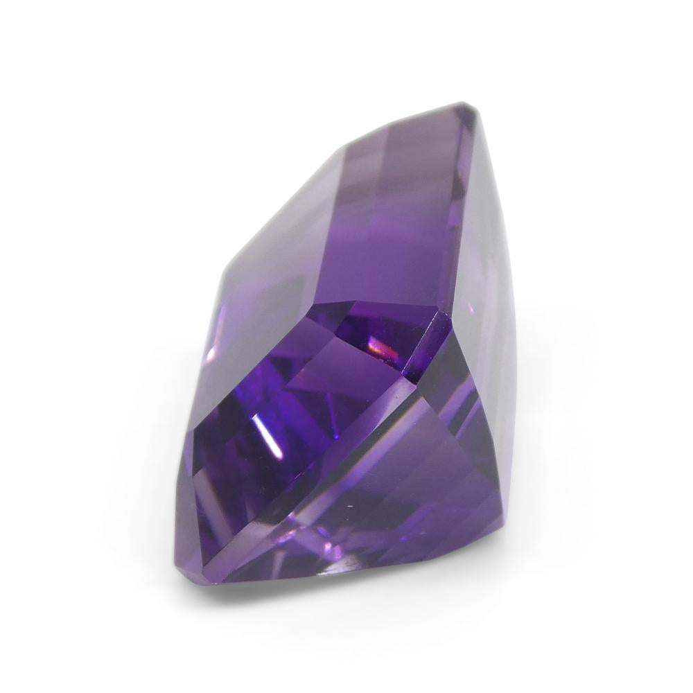 33.29ct Emerald Cut Purple Amethyst from Uruguay For Sale 4
