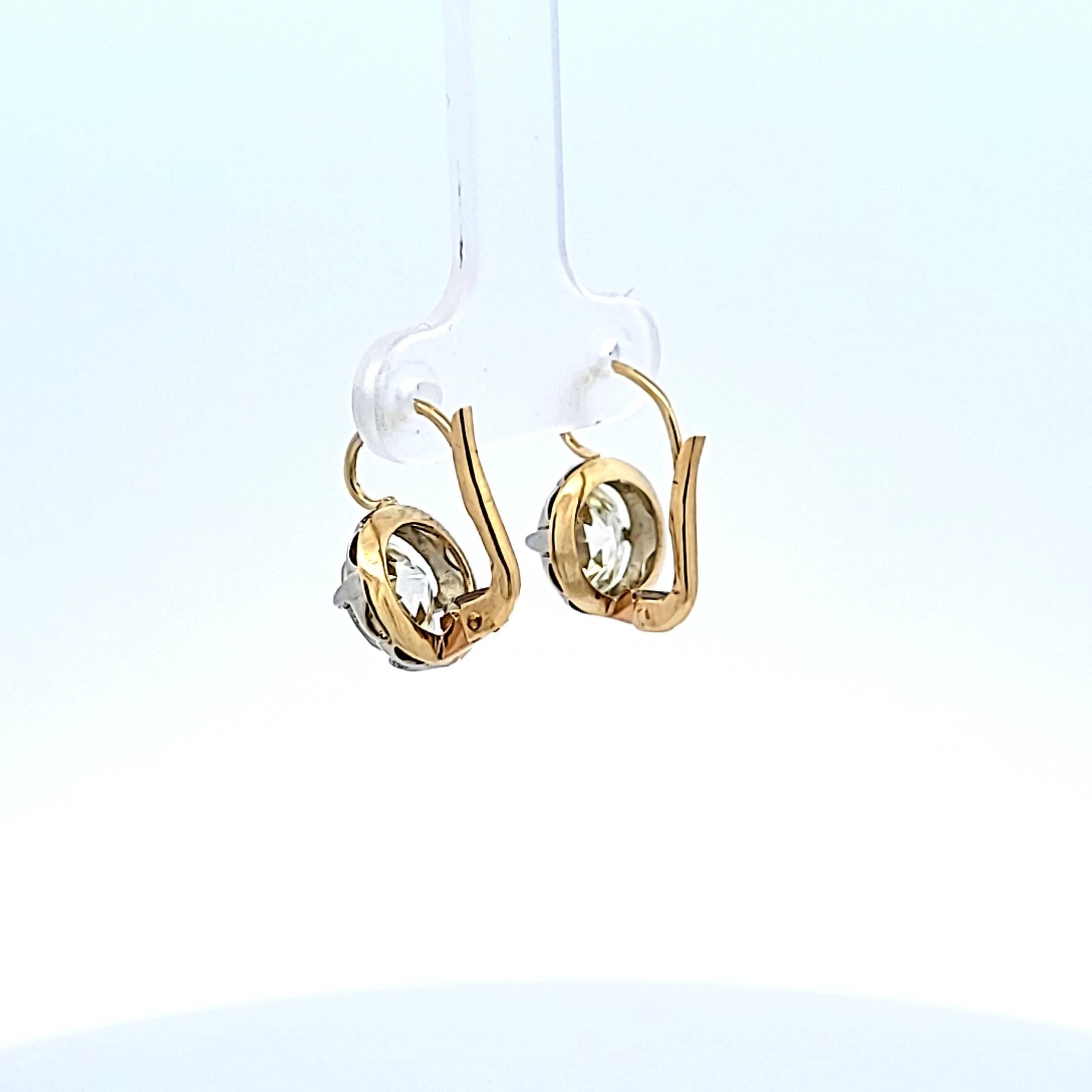 Taglio antico europeo Diamante 3,32ct Old European Cut O SI2-VS1 Oro 18K e Argento A. Silver in vendita