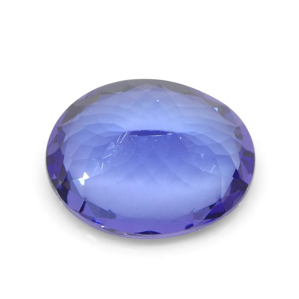 3.32ct Oval Violet Blue Tanzanite from Tanzania For Sale 5