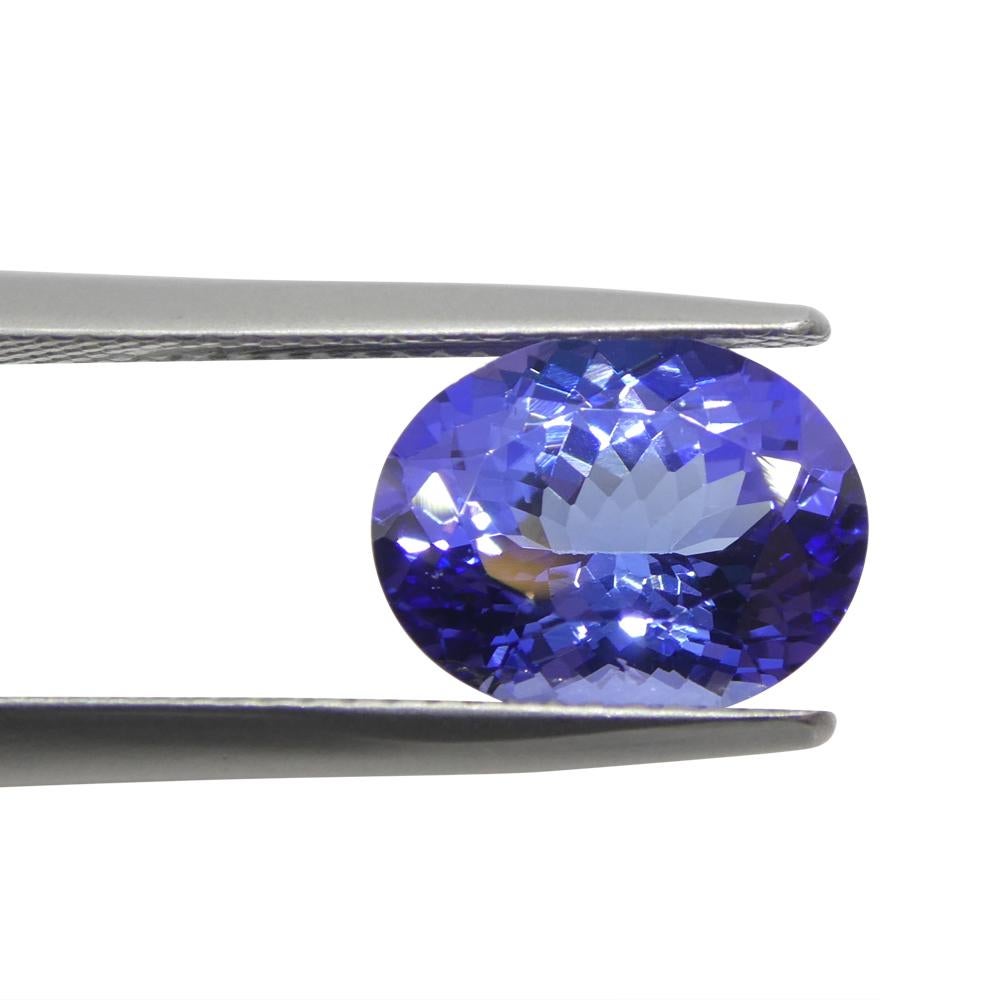 3.32ct Oval Violet Blue Tanzanite from Tanzania For Sale 6