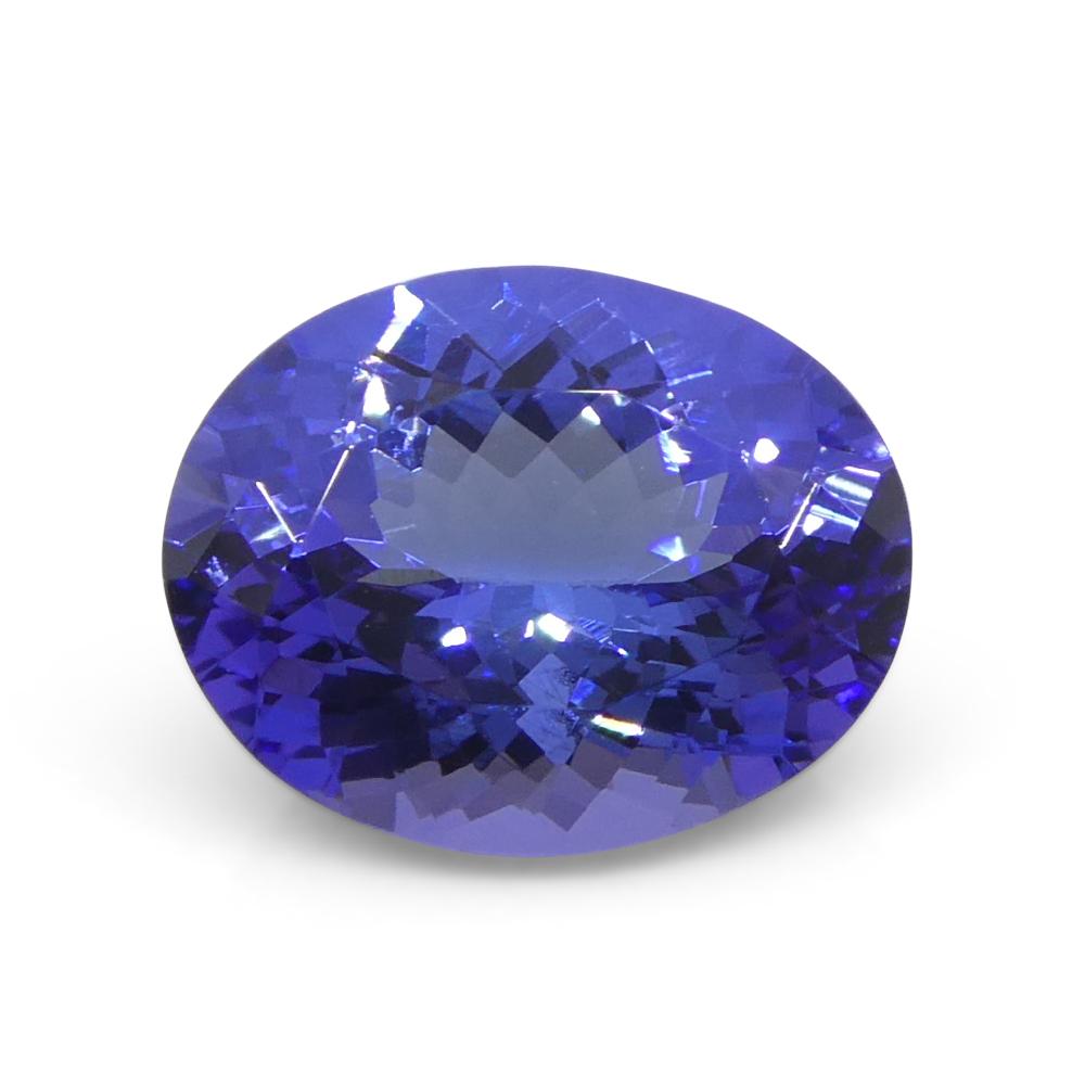 3.32ct Oval Violet Blue Tanzanite from Tanzania In New Condition For Sale In Toronto, Ontario
