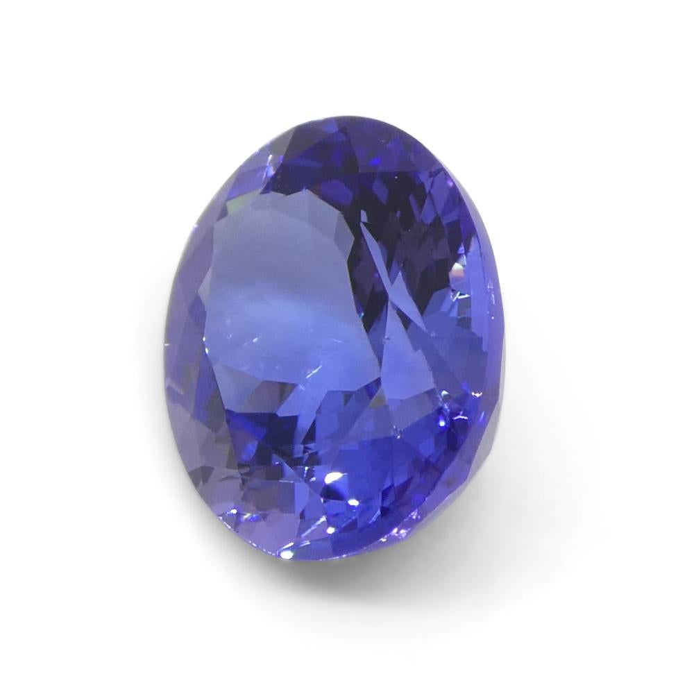 3.32ct Oval Violet Blue Tanzanite from Tanzania For Sale 2