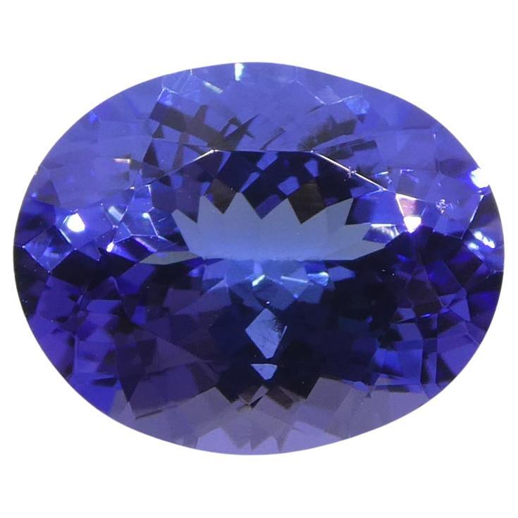3.32ct Oval Violet Blue Tanzanite from Tanzania For Sale
