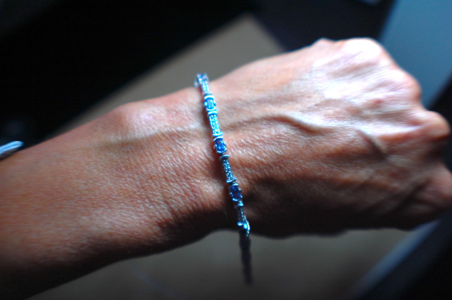 tanzanite and diamond bracelet