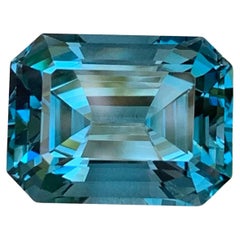 33.3 Carati Nature sciolti Topazio Blu di Londra Pietra africana taglio smeraldo