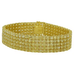 33.3 Carats Fancy Diamond Yellow Gold Bracelet