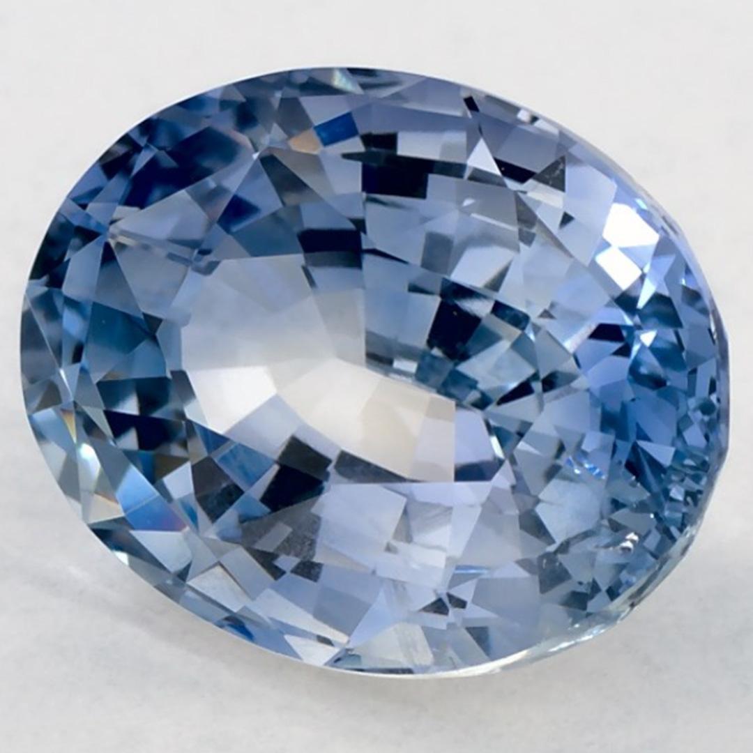 Taglio ovale 3.33 Ct Blue Sapphire Oval Loose Gemstone in vendita