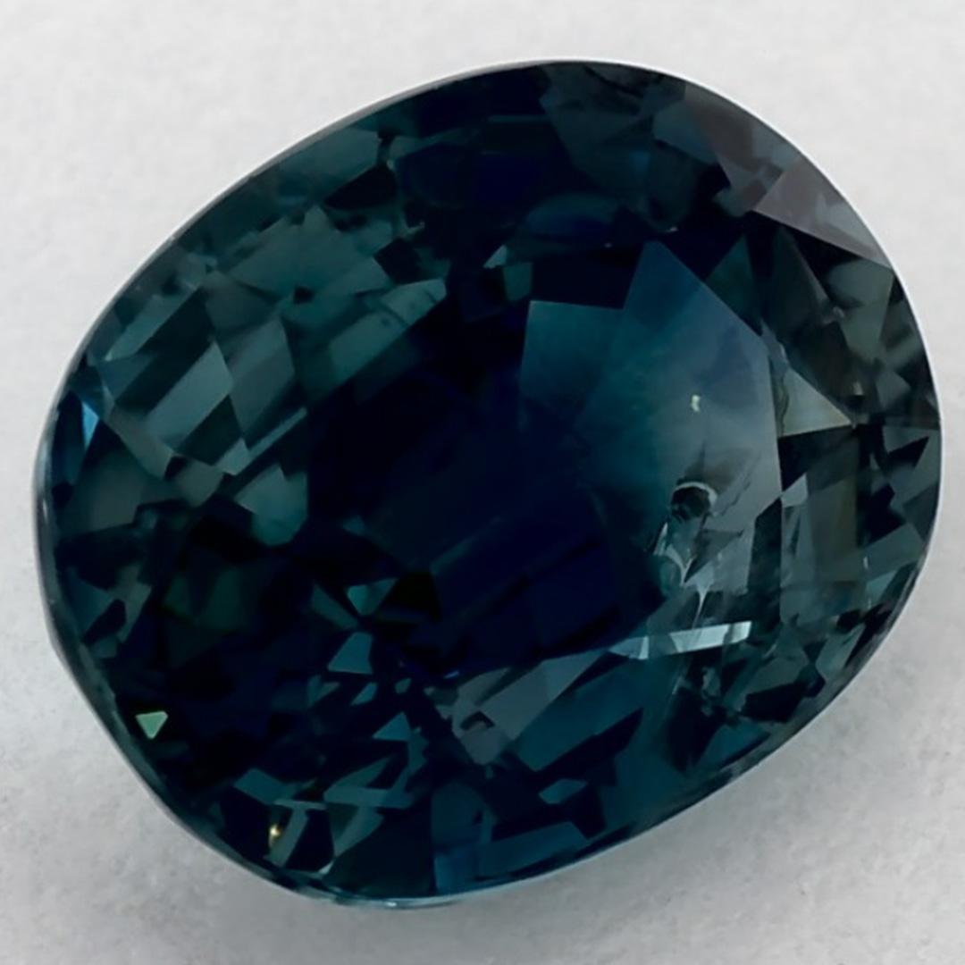 Taille ovale 3.33 Ct Green Sapphire Oval Loose Gemstone (Saphir vert ovale en vrac) en vente