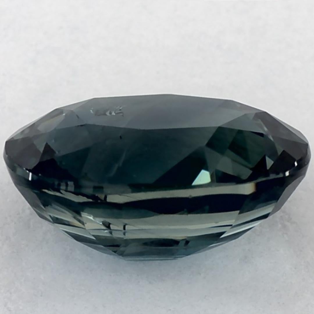 3.33 Ct Green Sapphire Oval Loose Gemstone (Saphir vert ovale en vrac) Neuf - En vente à Fort Lee, NJ