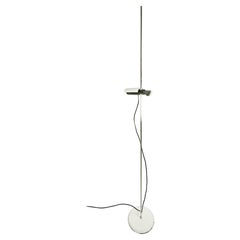 333 Dim Floor Lamp in Chrome Plated & White Metal by Magistretti for Oluce, 1975