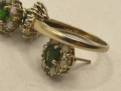 333 Gold Chrome Diopside Opal Peridot three piece suite
