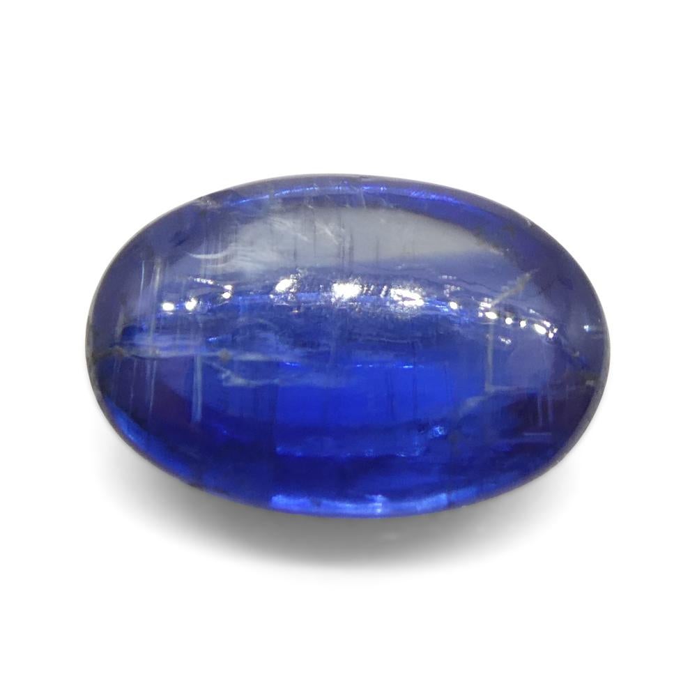 3.33ct Oval Cabochon Blue Kyanite from Brazil  In New Condition For Sale In Toronto, Ontario