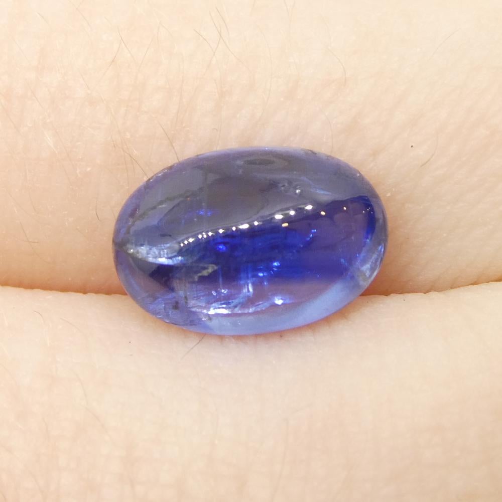 3.33ct Oval Cabochon Blue Kyanite from Brazil  For Sale 1