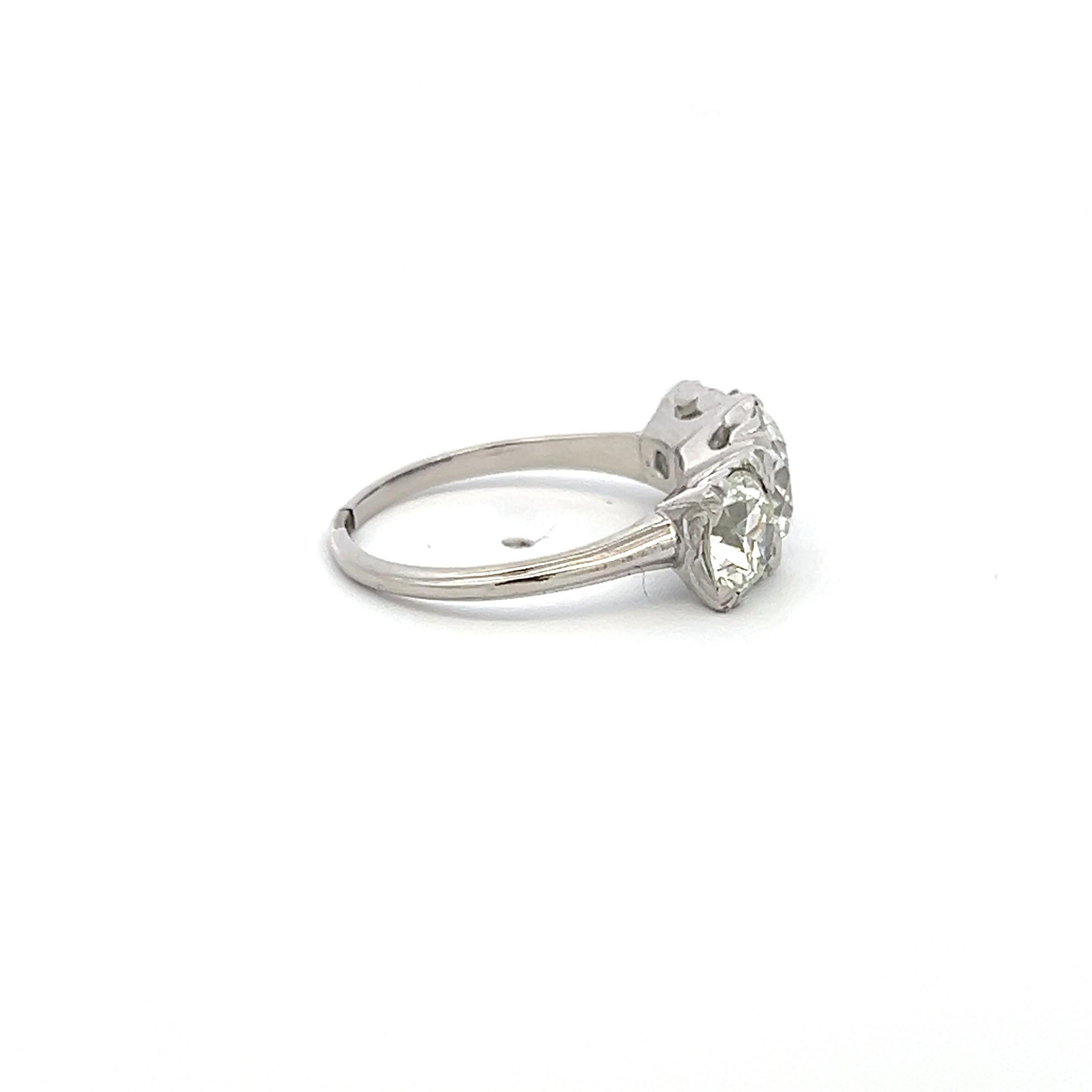 Title:
3.34 Carat Circular Brilliant Cut K-J SI1-VVS2 Diamond Platinum Three-Stone Ring
Style:
Three-Stone
Metal:
Platinum
Gemstone 1:
1.51 Carat Diamond
Number of Stones:
1
Color:
K
Clarity:
SI1
Shape:
Circular Brilliant Cut
GIA:
DIAM CB K SI1