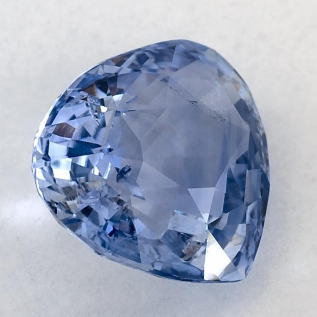 Cuore Gemma sciolta con cuore di zaffiro blu da 3,34 carati in vendita