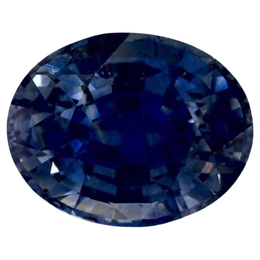 3.34 Ct Blue Sapphire Oval Loose Gemstone