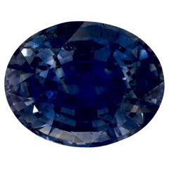 3.34 Karat Blauer Saphir Oval Loser Edelstein