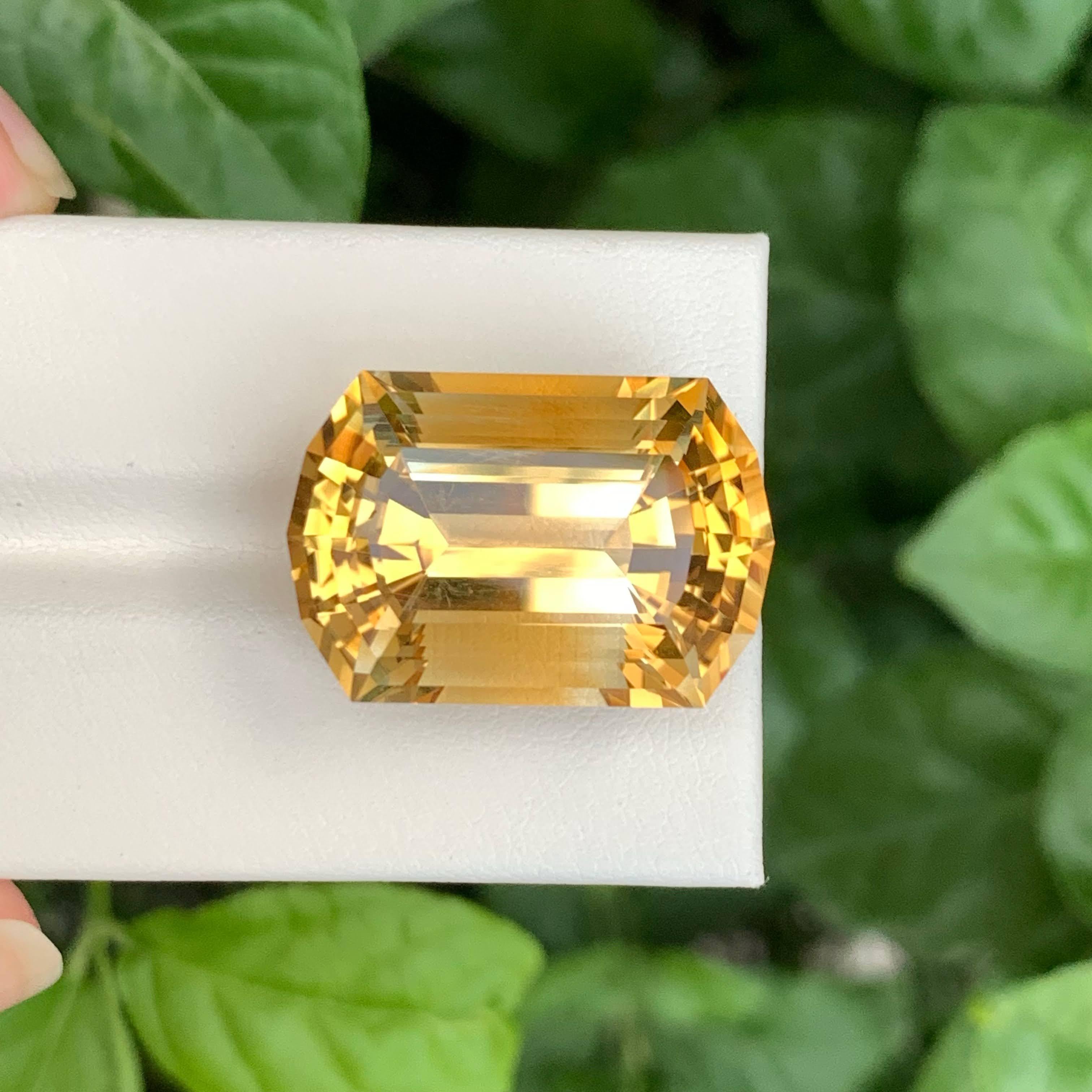 33,40 Quilates Piedra Brasileña Suelta Facetada Citrino Dorado Intenso Talla Mero en venta 1