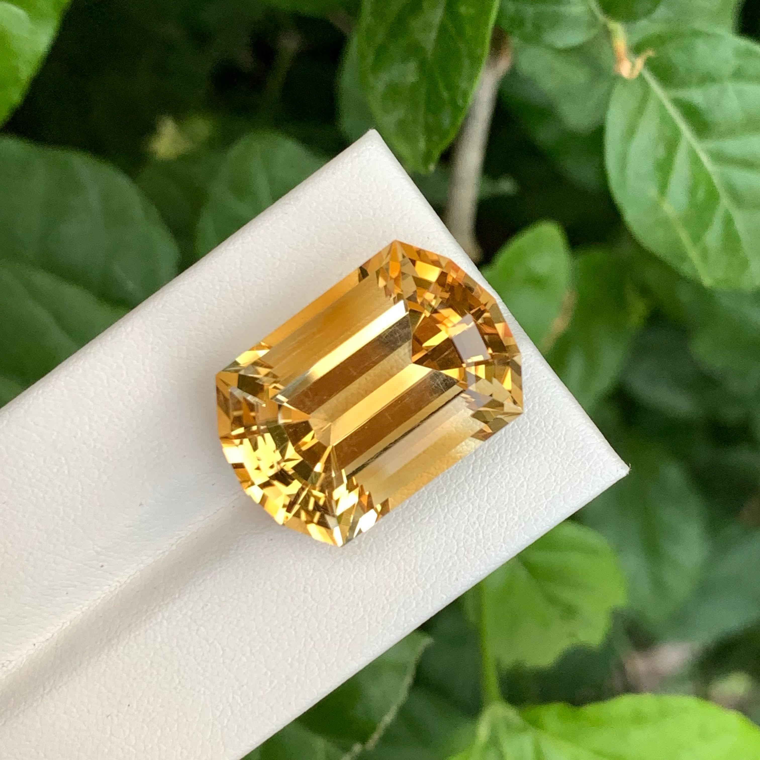 33,40 Quilates Piedra Brasileña Suelta Facetada Citrino Dorado Intenso Talla Mero en venta 3