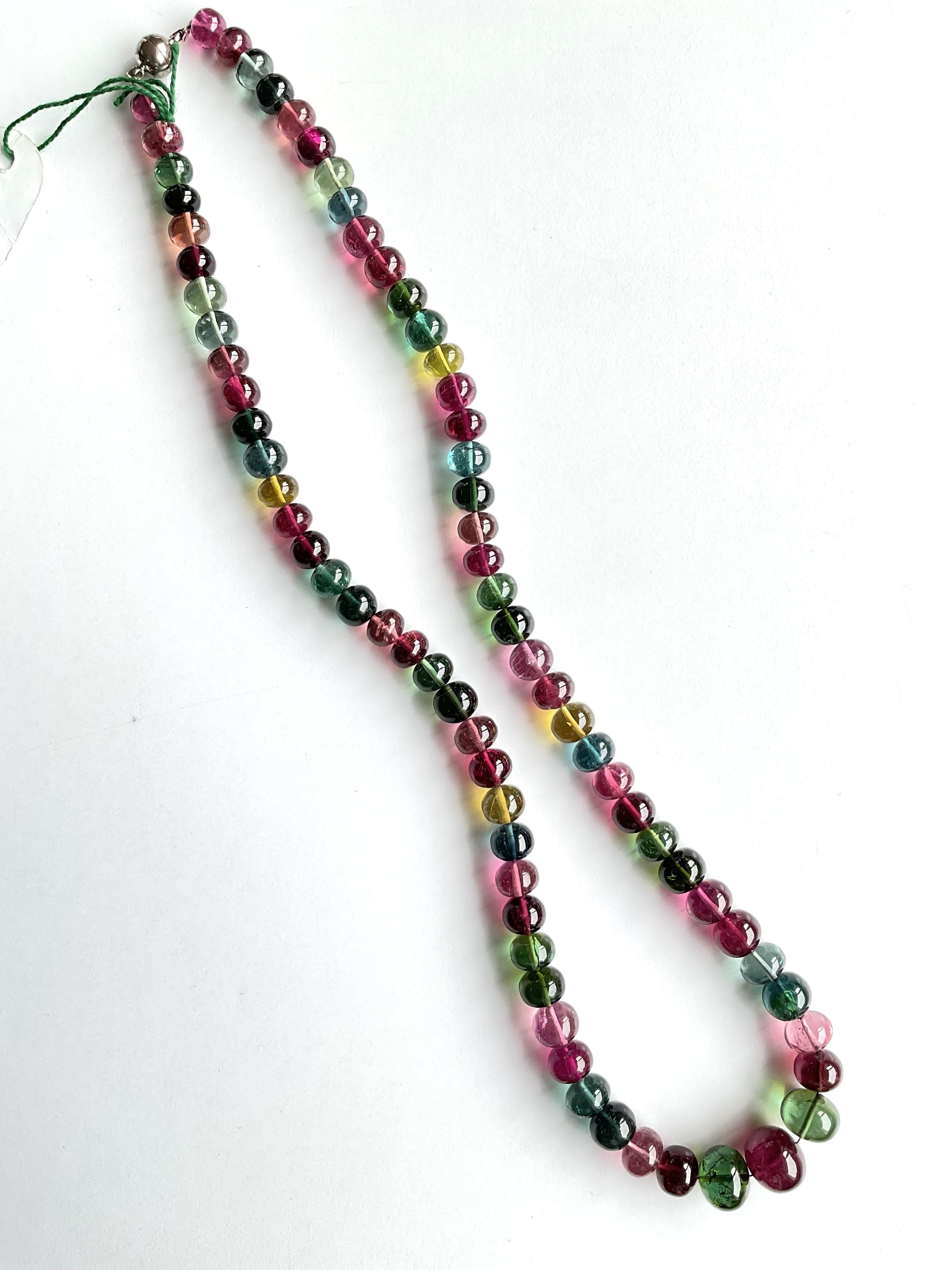 334.50 Carats Multi Tourmaline Necklace Beaded Jewelry Natural Gemstone AAA+ gem In New Condition For Sale In Jaipur, RJ