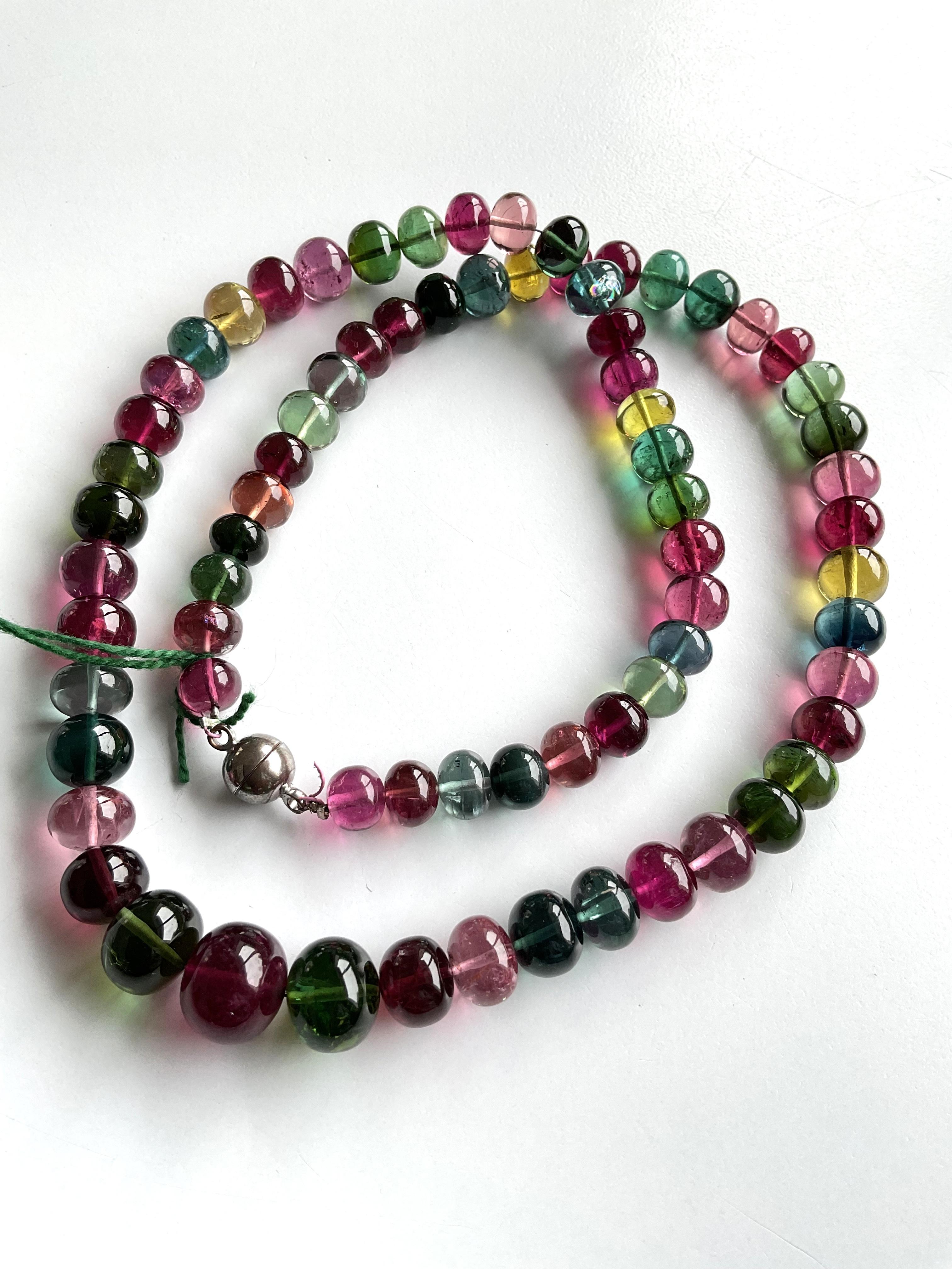 334.50 Carats Multi Tourmaline Necklace Beaded Jewelry Natural Gemstone AAA+ gem For Sale 1