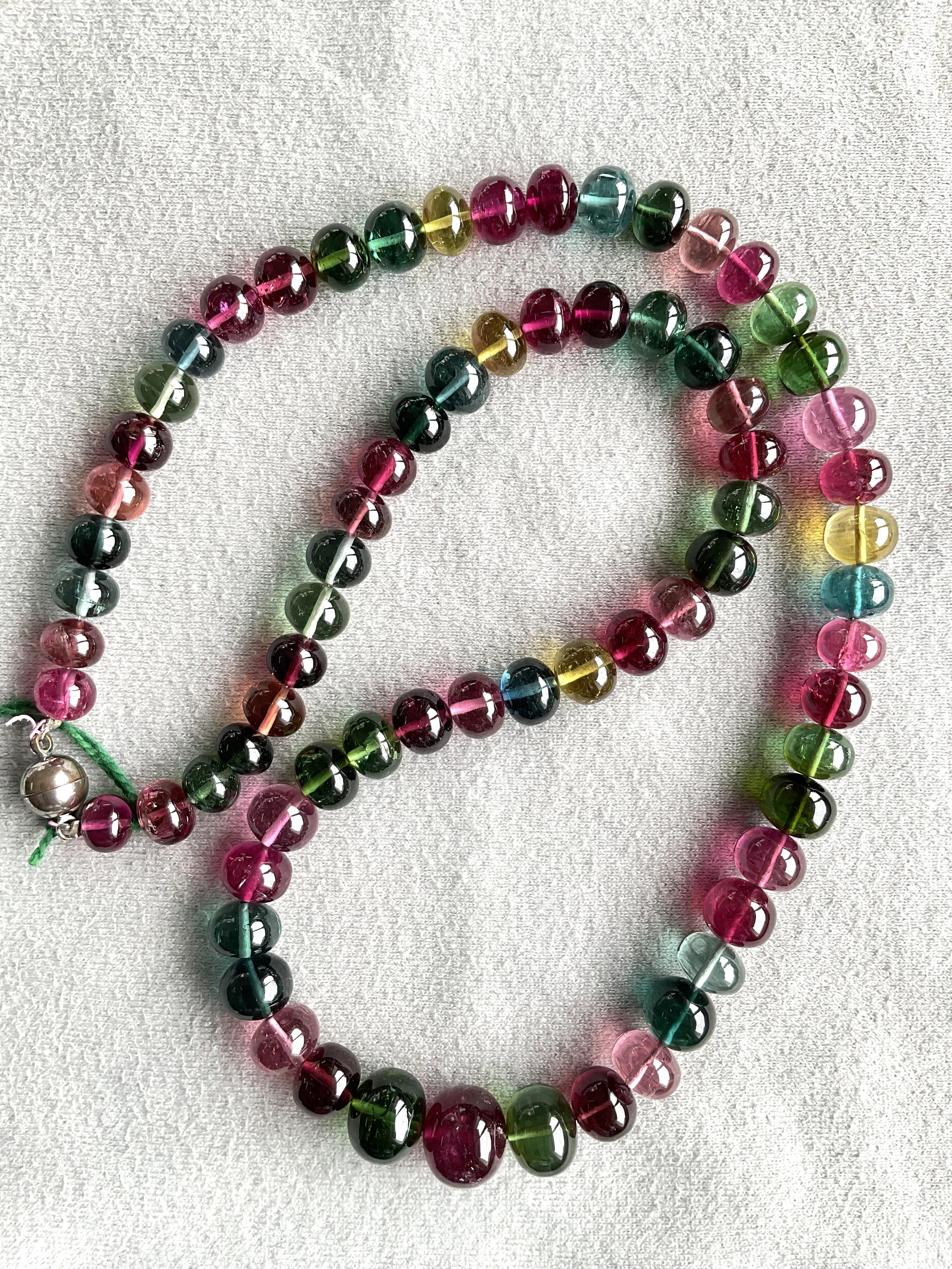 334.50 Carats Multi Tourmaline Necklace Beaded Jewelry Natural Gemstone AAA+ gem For Sale 2