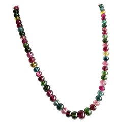 334.50 Carats Multi Tourmaline Necklace Beaded Jewelry Natural Gemstone AAA+ gem