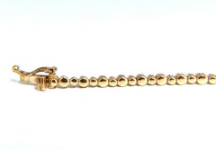 3.34ct Natural Aquamarine Diamonds Tennis Bracelet 14kt Vivid Prime Aqua Blue*