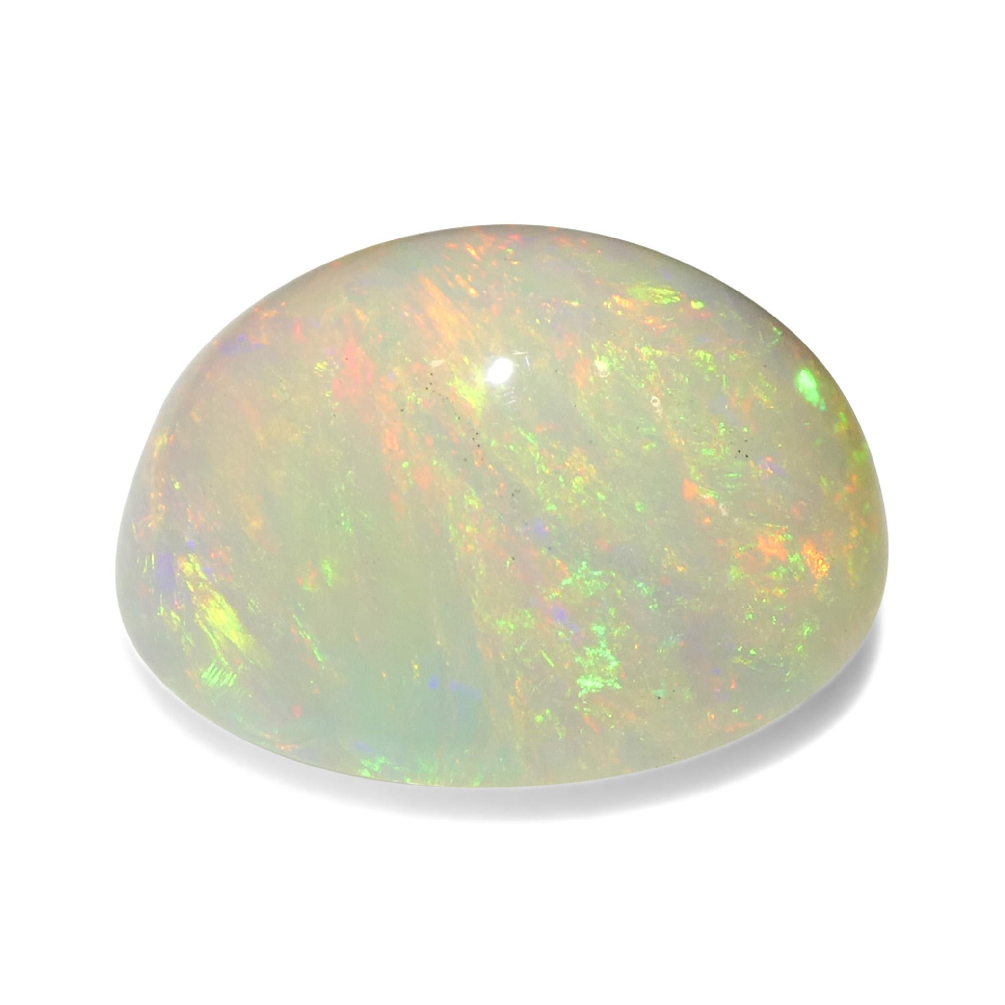 3,34 Karat Oval Cabochon Weißer Welo-Opal aus Äthiopien im Angebot 1