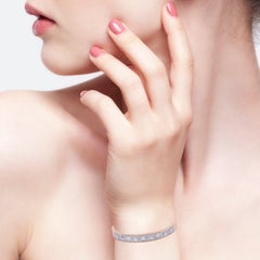 Bracciale Marquise in oro 18 carati con diamante da 3,35 carati