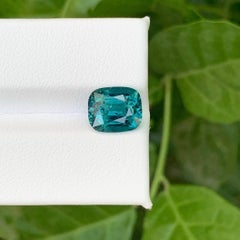 3.35 Carat Loose Lagoon Blue Color Tourmaline Stone Cushion Cut Afghan Gemstone