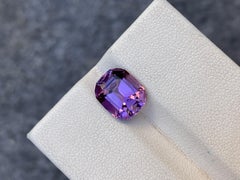 3.35 Carat Natural Loose Amethyst Cushion Shape Gem For Jewellery Making