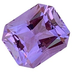 3.35 Carat Natural Loose Amethyst Emerald Shape Gem For Jewellery Making 